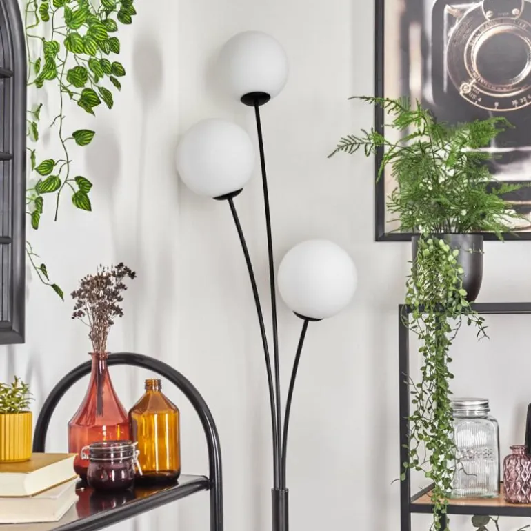 Gastor Boule lumineuse, Lampadaire Blanc, 3 lumières
