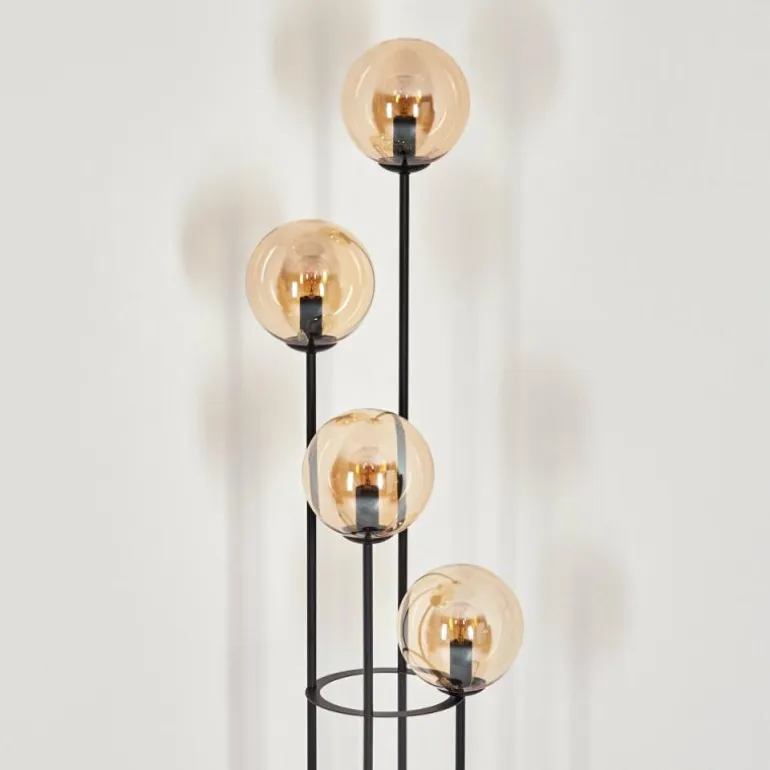 Gastor Lampadaire 30 cm Ambre, 4 lumières