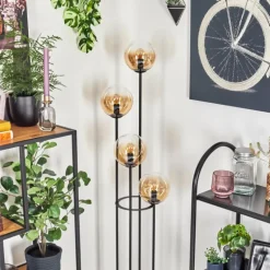 Gastor Lampadaire 30 cm Ambre, Clair, 4 lumières