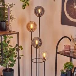 Gastor Lampadaire 30 cm Ambre, Clair, Fumé, 4 lumières