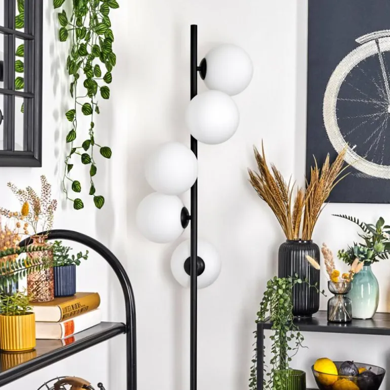 Gastor Lampadaire 33 cm Blanc, 5 lumières