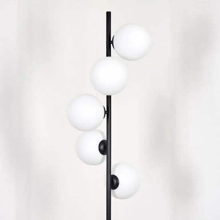 Gastor Lampadaire 33 cm Blanc, 5 lumières