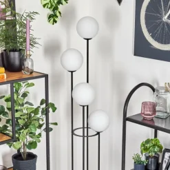 Gastor Lampadaire 30 cm Blanc, 4 lumières