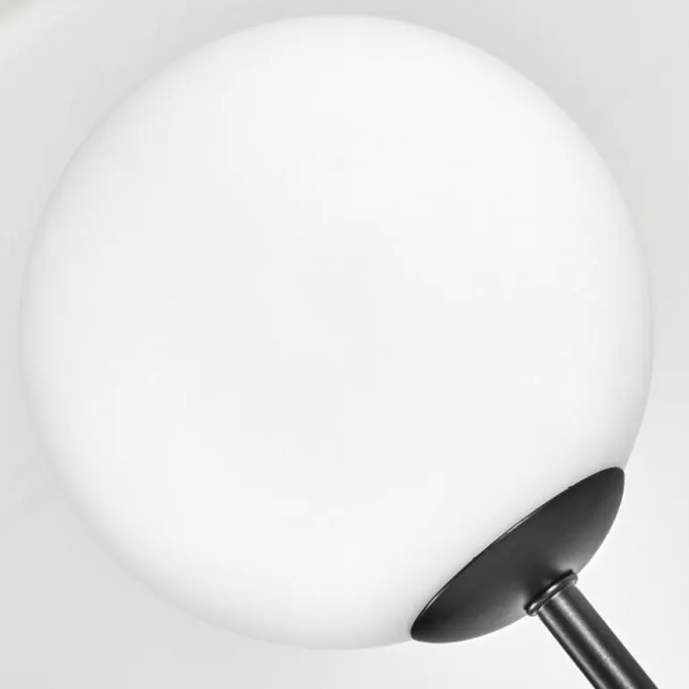 Gastor Lampadaire 30 cm Bois foncé, Noir, 3 lumières