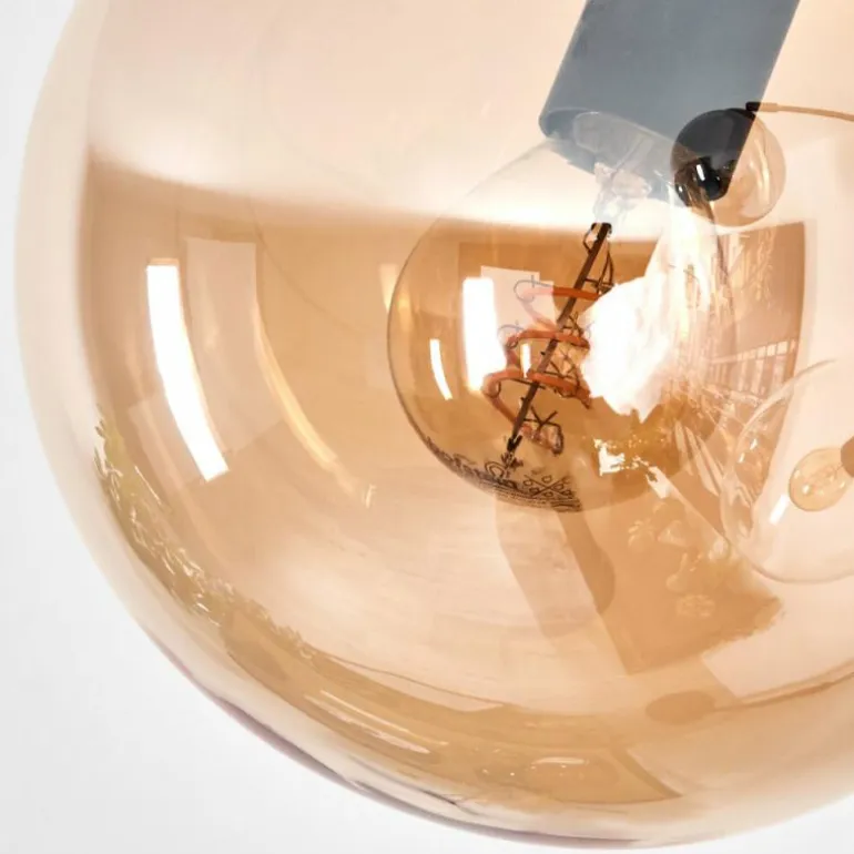 Gastor Lampadaire Ambre, Clair, Fumé, 3 lumières