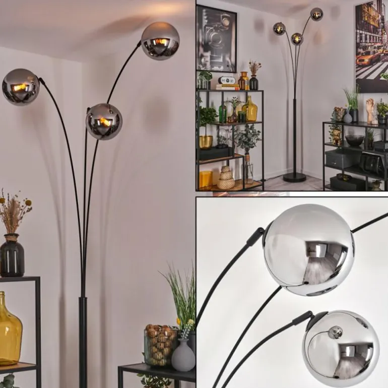 Gastor Lampadaire Noir, 3 lumières
