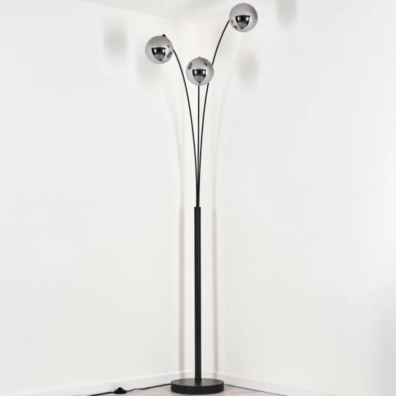 Gastor Lampadaire Noir, 3 lumières