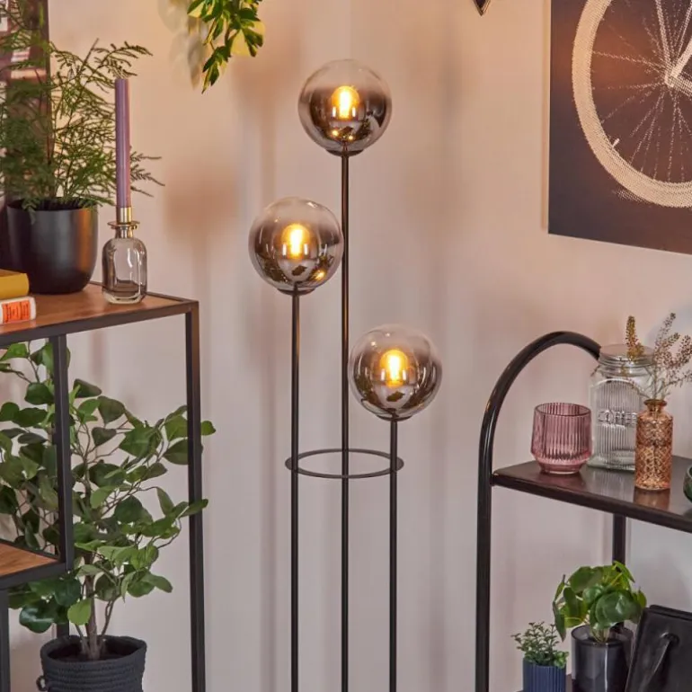 Gastor Lampadaire Noir, 3 lumières