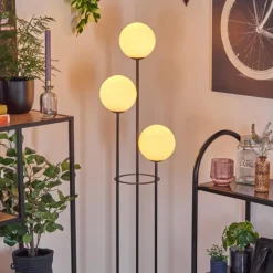 Gastor Lampadaire Noir, 3 lumières