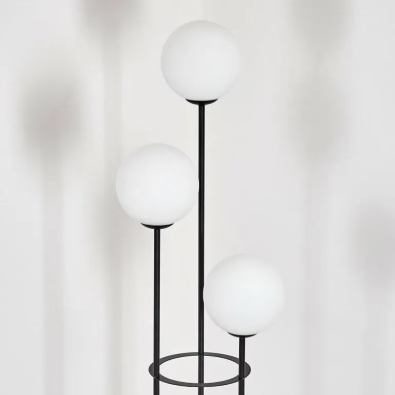 Gastor Lampadaire Noir, 3 lumières
