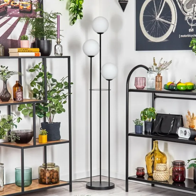 Gastor Lampadaire Noir, 3 lumières