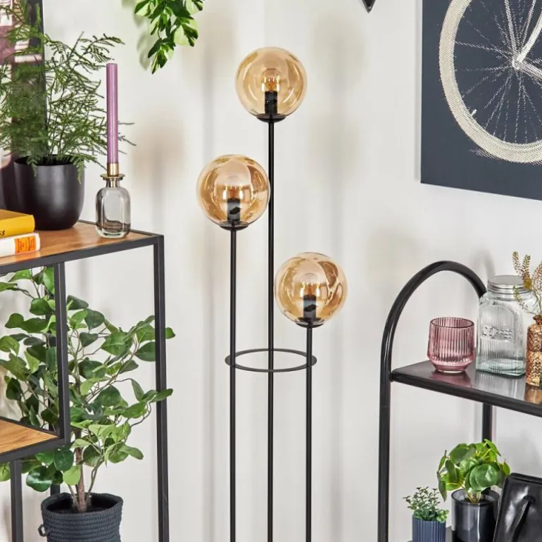 Gastor Lampadaire Noir, 3 lumières