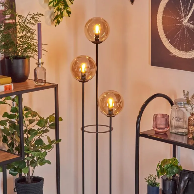 Gastor Lampadaire Noir, 3 lumières
