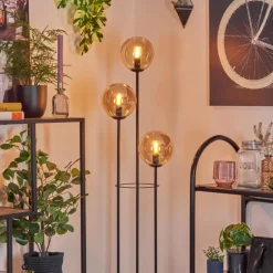 Gastor Lampadaire Noir, 3 lumières