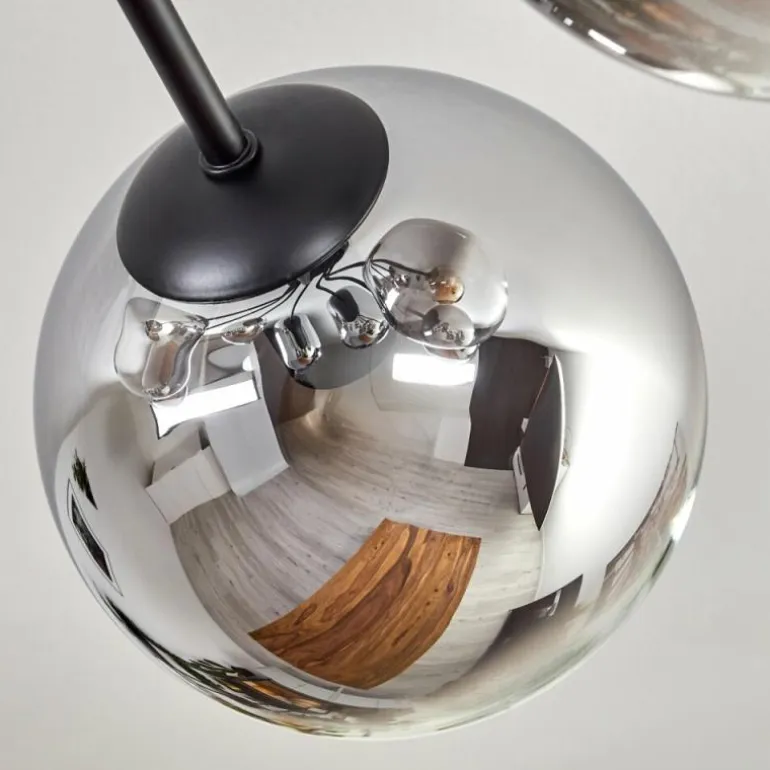 Gastor Plafonnier 87 cm Chrome, Clair, 8 lumières