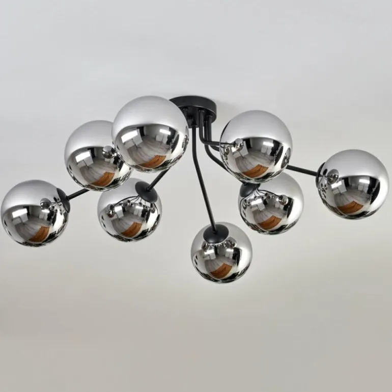 Gastor Plafonnier 87 cm Chrome, 8 lumières