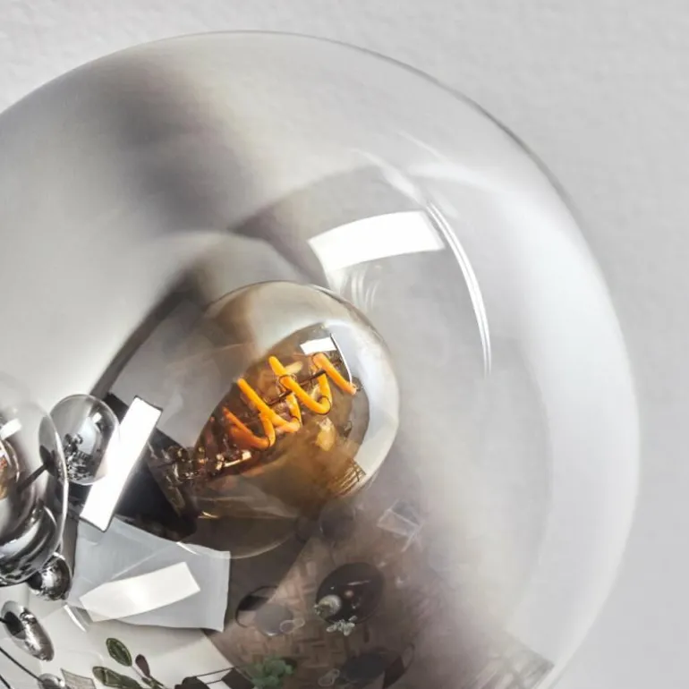 Gastor Plafonnier 83 cm Chrome, Clair, 10 lumières