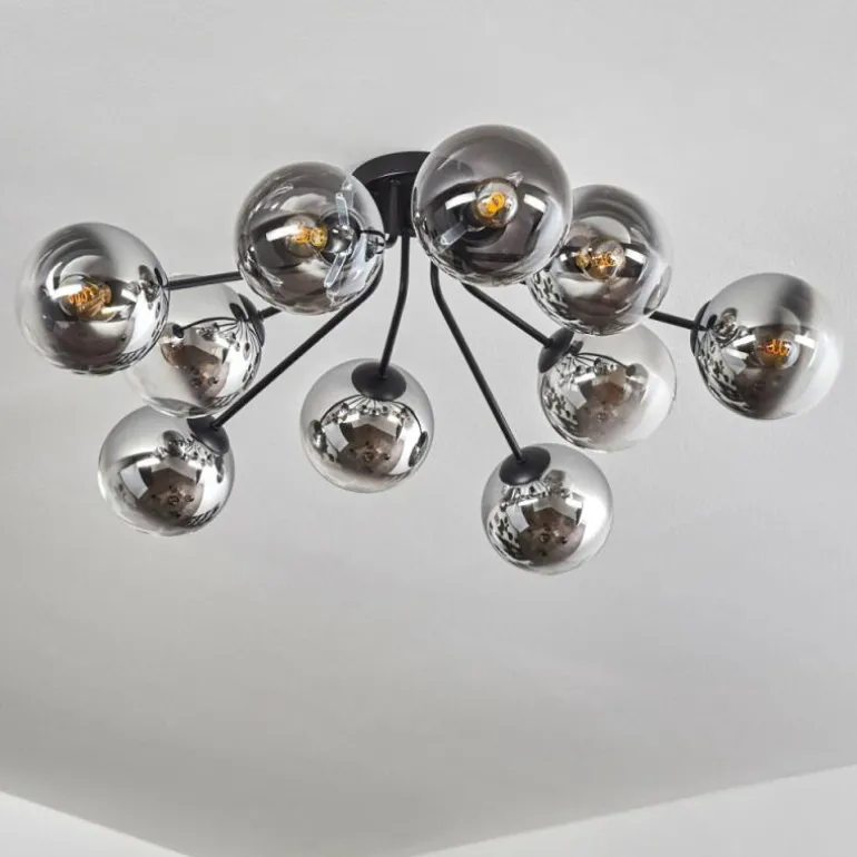 Gastor Plafonnier 83 cm Chrome, Clair, 10 lumières