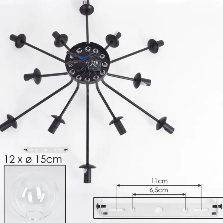 Gastor Plafonnier 91 cm Clair, 12 lumières