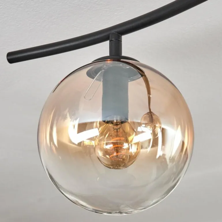 Gastor Plafonnier, Boule lumineuse Ambre, Clair, 6 lumières