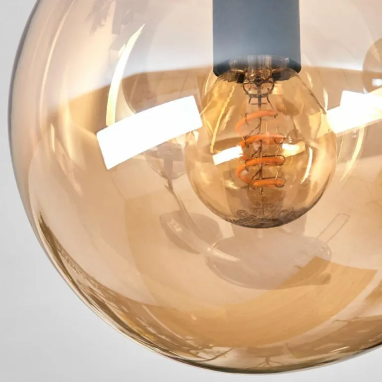 Gastor Plafonnier, Boule lumineuse Ambre, 2 lumières