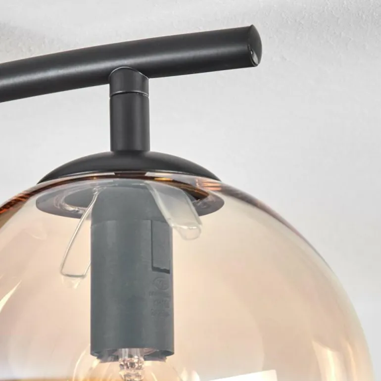Gastor Plafonnier, Boule lumineuse Ambre, 2 lumières