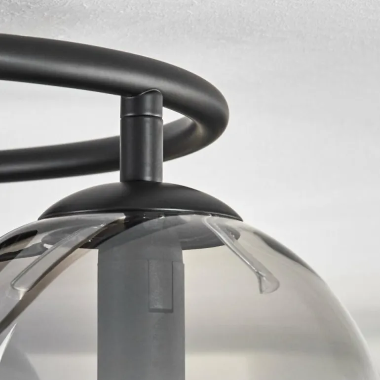 Gastor Plafonnier, Boule lumineuse 37 cm Ambre, Clair, Fumé, 3 lumières