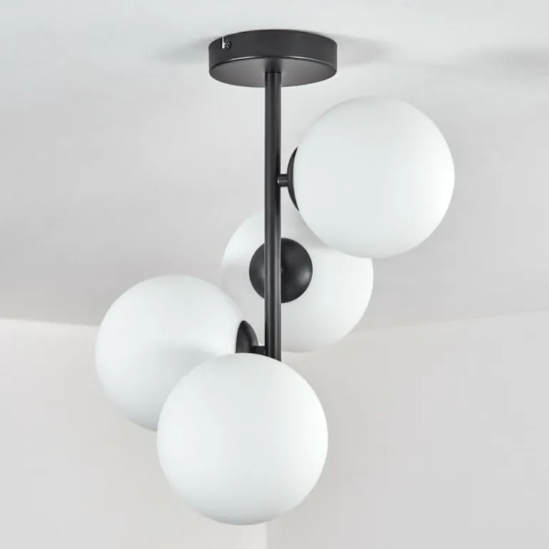 Gastor Plafonnier, Boule lumineuse Transparent, 4 lumières
