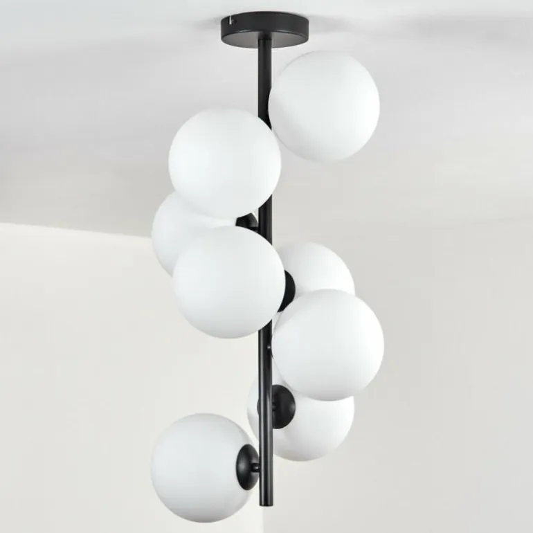 Gastor Plafonnier, Boule lumineuse Transparent, 8 lumières
