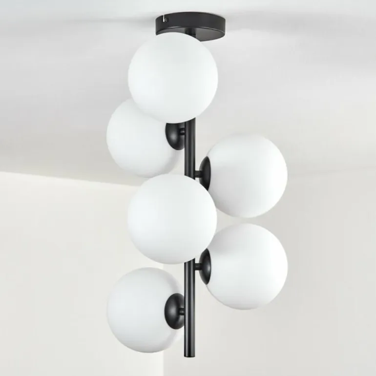 Gastor Plafonnier, Boule lumineuse Transparent, 6 lumières