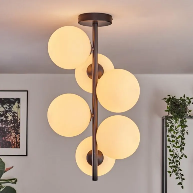 Gastor Plafonnier, Boule lumineuse Transparent, 6 lumières