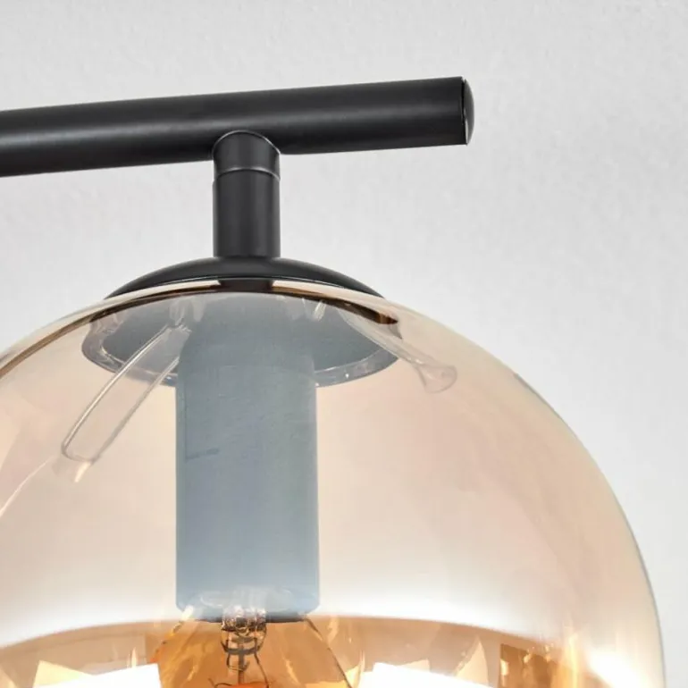 Gastor Plafonnier, Boule lumineuse Ambre, 4 lumières