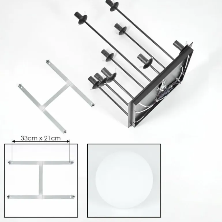 Gastor Plafonnier, Boule lumineuse Blanc, 9 lumières