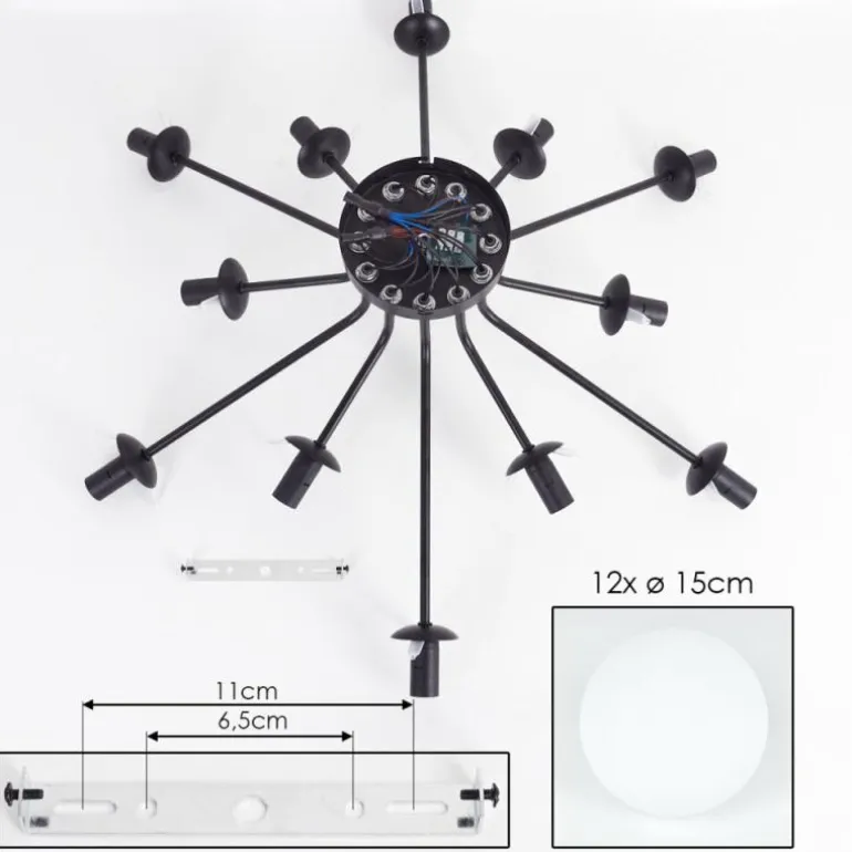 Gastor Plafonnier, Boule lumineuse Blanc, 12 lumières