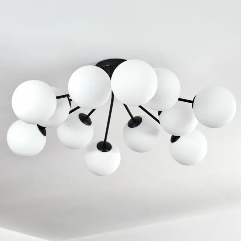 Gastor Plafonnier, Boule lumineuse Blanc, 12 lumières