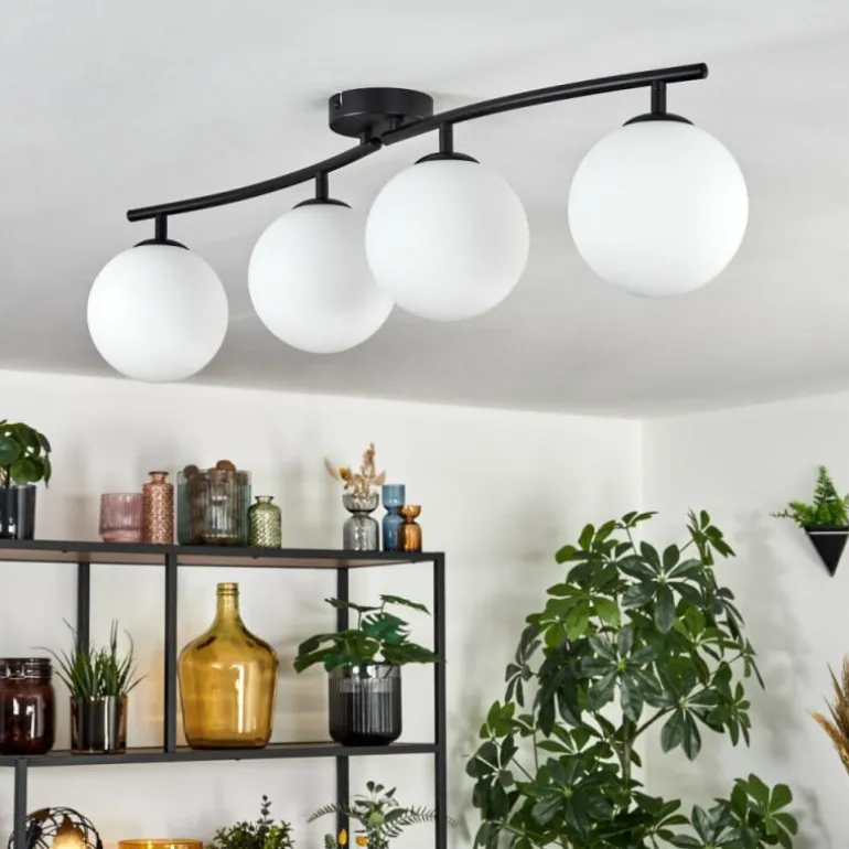 Gastor Plafonnier, Boule lumineuse Blanc, 4 lumières