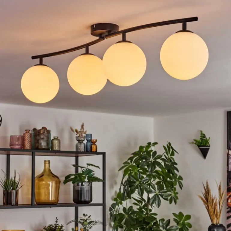 Gastor Plafonnier, Boule lumineuse Blanc, 4 lumières