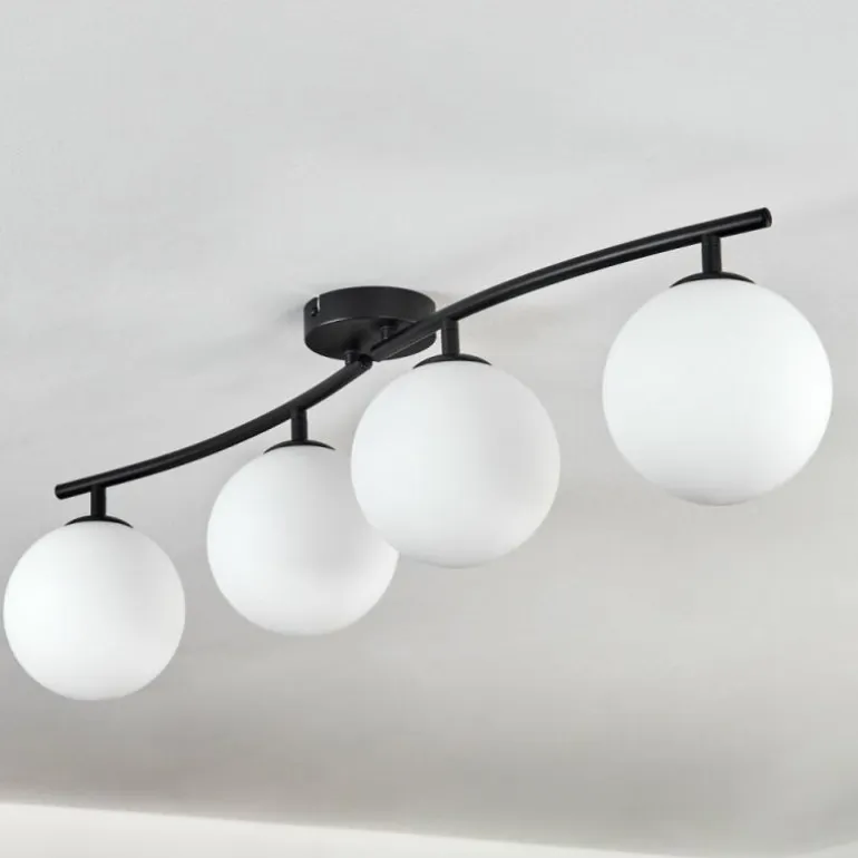 Gastor Plafonnier, Boule lumineuse Blanc, 4 lumières
