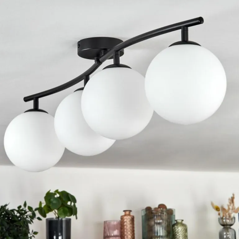 Gastor Plafonnier, Boule lumineuse Blanc, 4 lumières