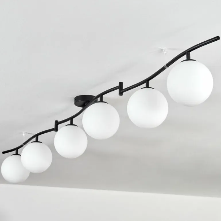 Gastor Plafonnier, Boule lumineuse Blanc, 6 lumières