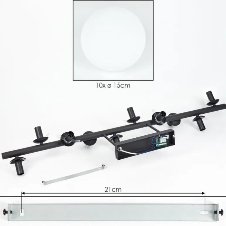 Gastor Plafonnier, Boule lumineuse Blanc, 10 lumières