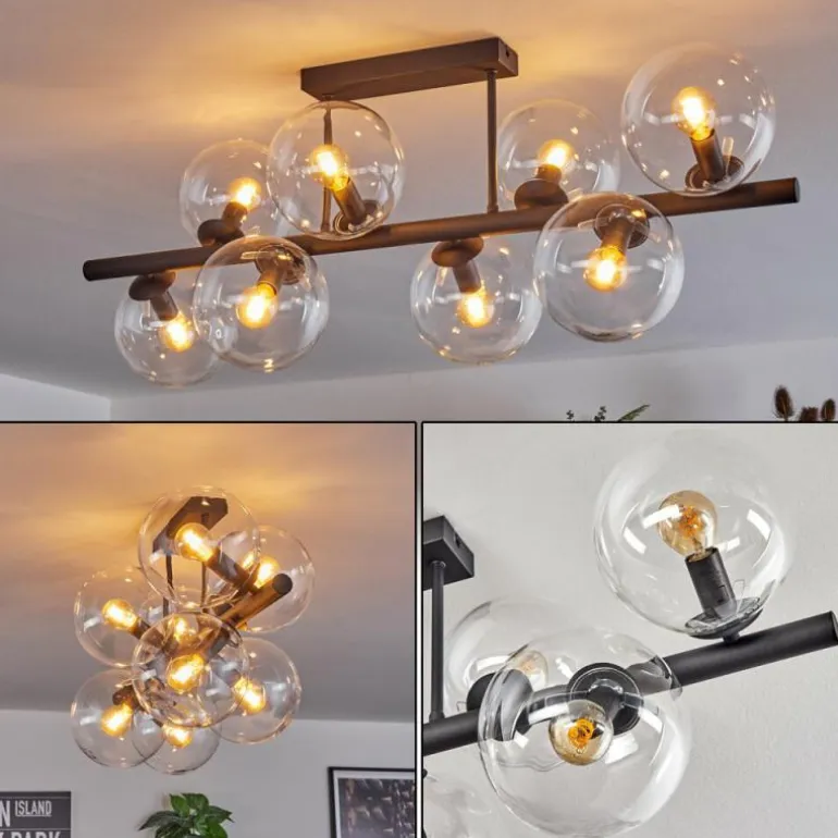 Gastor Plafonnier, Boule lumineuse Clair, 8 lumières