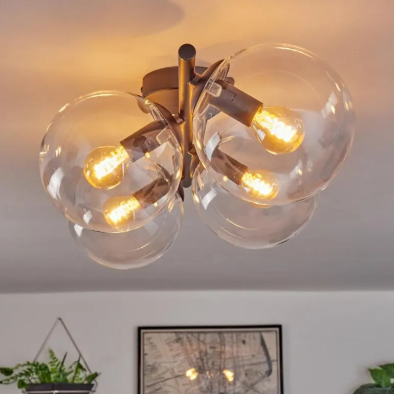 Gastor Plafonnier, Boule lumineuse Clair, 4 lumières