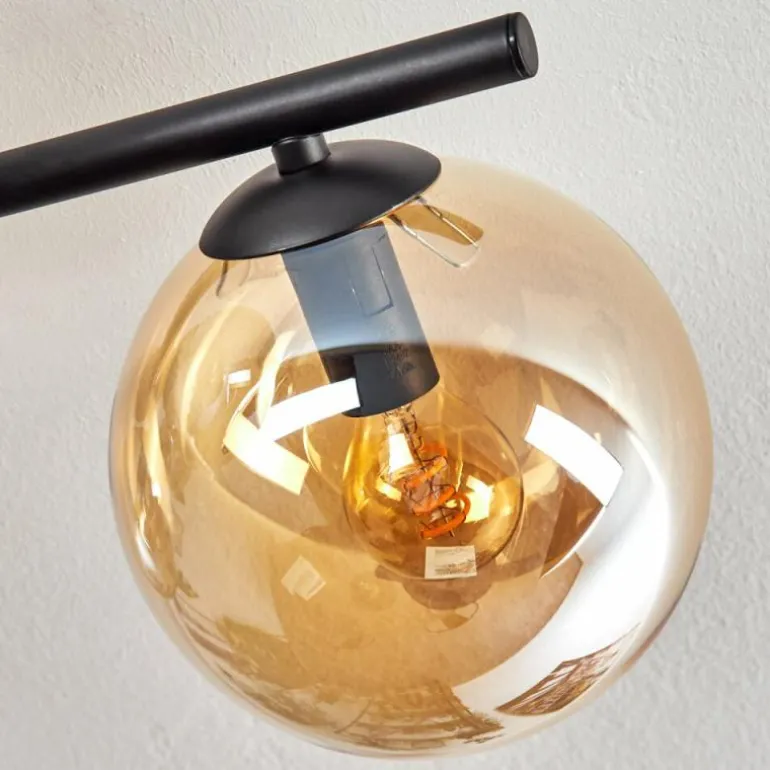 Gastor Plafonnier, Boule lumineuse Ambre, 5 lumières