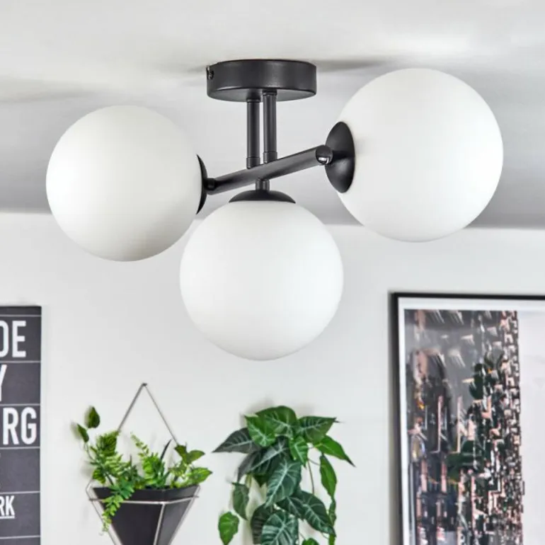 Gastor Plafonnier, Boule lumineuse Blanc, 3 lumières