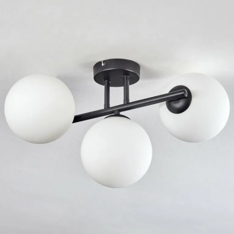 Gastor Plafonnier, Boule lumineuse Blanc, 3 lumières