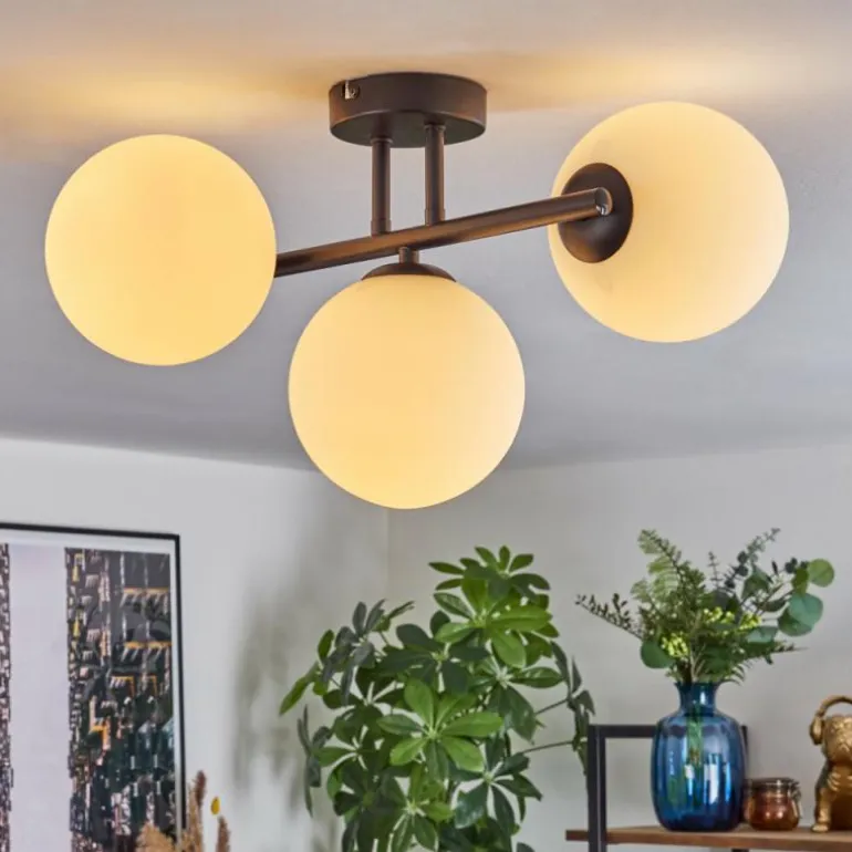 Gastor Plafonnier, Boule lumineuse Blanc, 3 lumières