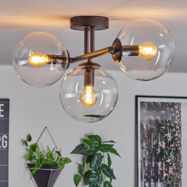 Gastor Plafonnier, Boule lumineuse Clair, 3 lumières