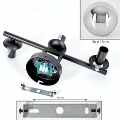 Gastor Plafonnier, Boule lumineuse Chrome, Fumé, 3 lumières