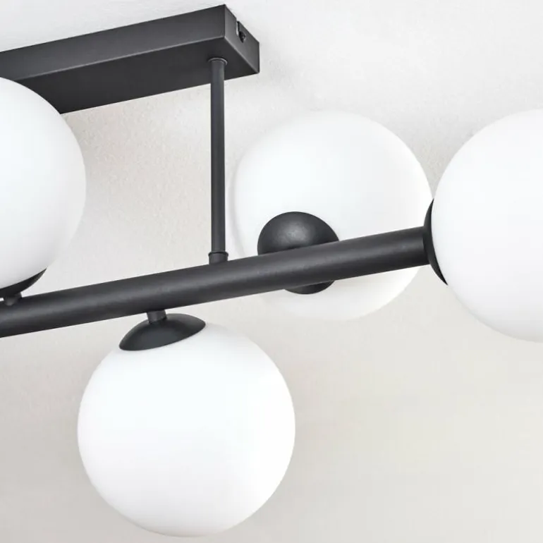 Gastor Plafonnier, Boule lumineuse Blanc, 6 lumières